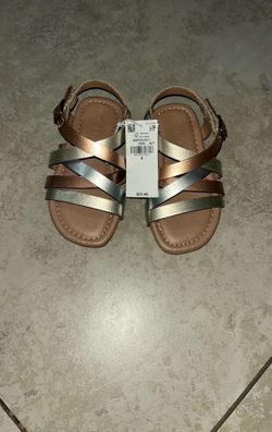 Old Navy Toddler Girl’s Faux Leather Strappy Sandals, Size 6