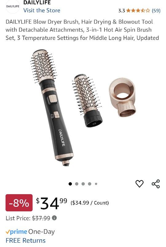 Hot Airbrush 3-In-1