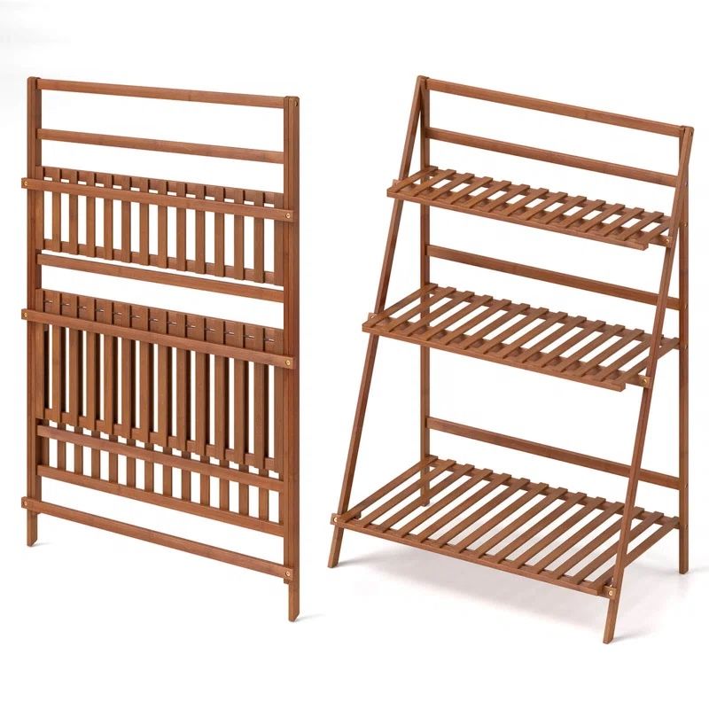 3 Tier Wood Weather Resistant Plant Stand