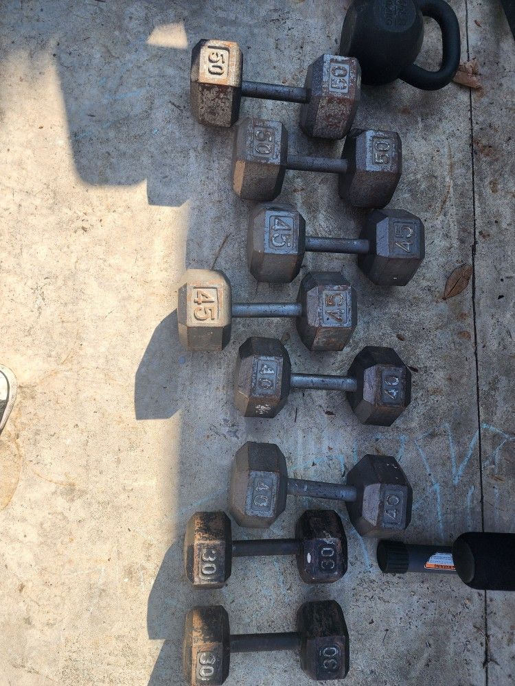 30-50 Pound Dumbbells