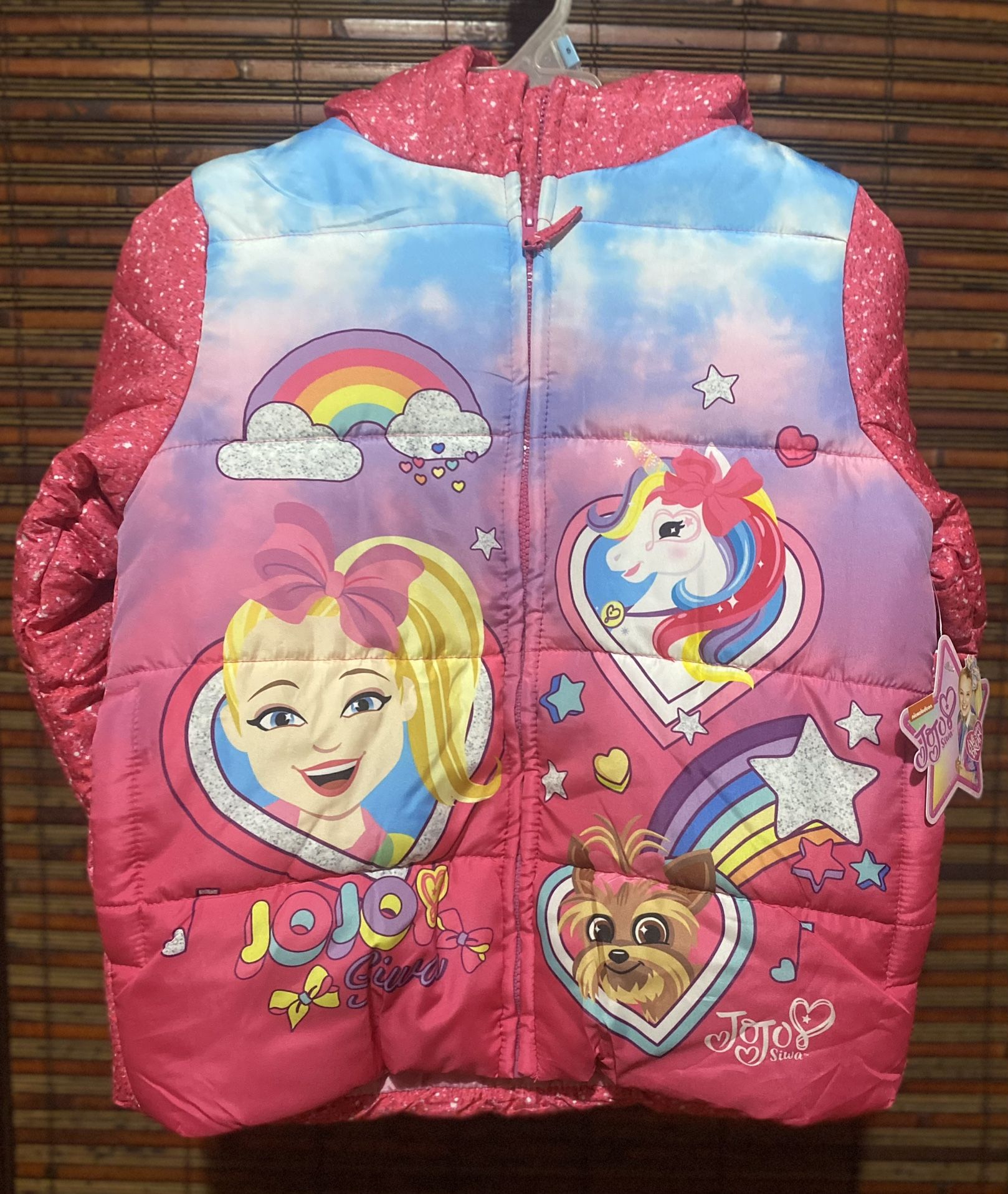 Girls Dark Pink Jacket Puffer by Jojo Siwa 💕Size 7/8