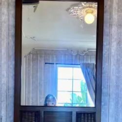 Vintage Wood Framed Mirror