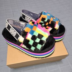 UGG DISCO CHECKS SLIDE