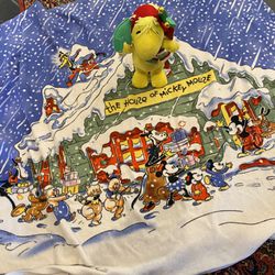The Disney Store Christmas Mickey Mouse Blanket