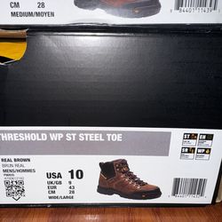 CAT Men’s Threshold Waterproof Steel Toe Work Boots - 10 Wide