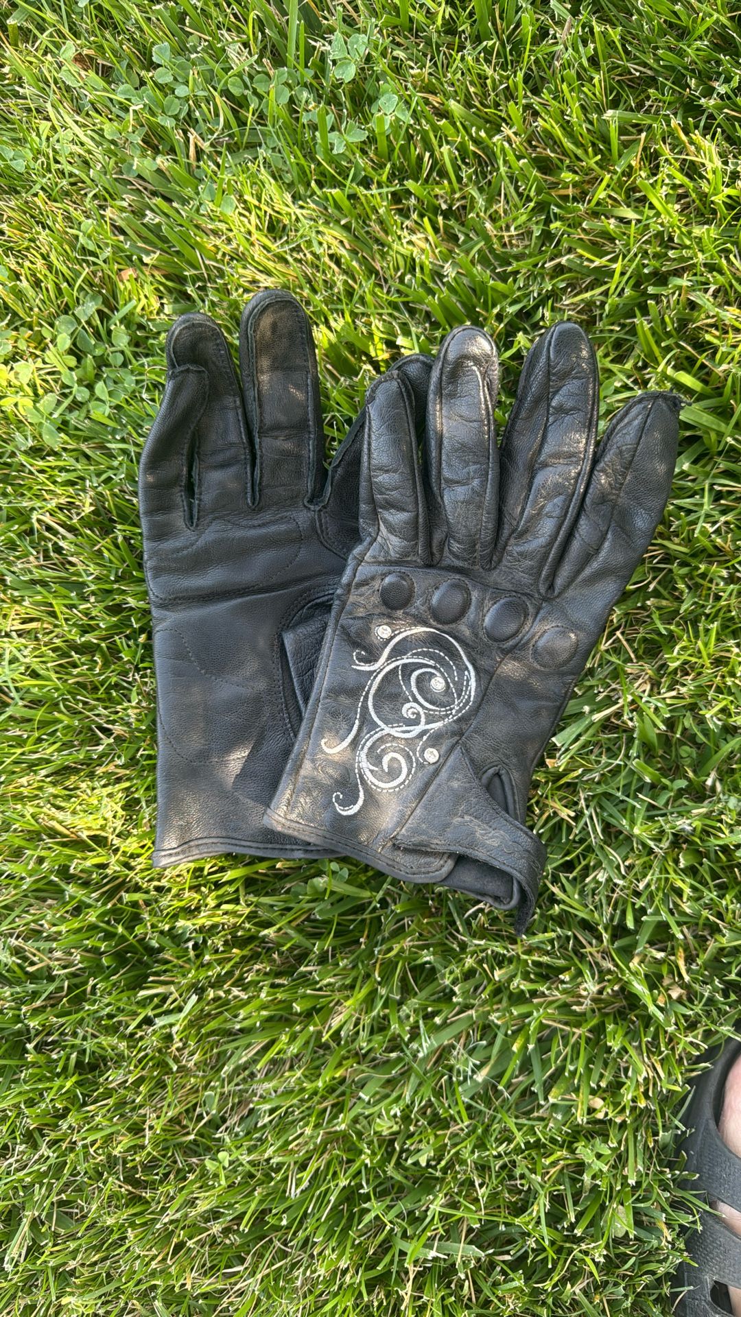 Street & Steel Leather MC Riding Gloves