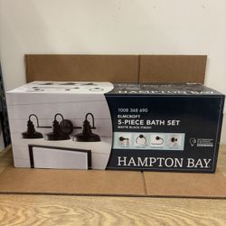 New 5-Piece Bath Set Matte Black Finish