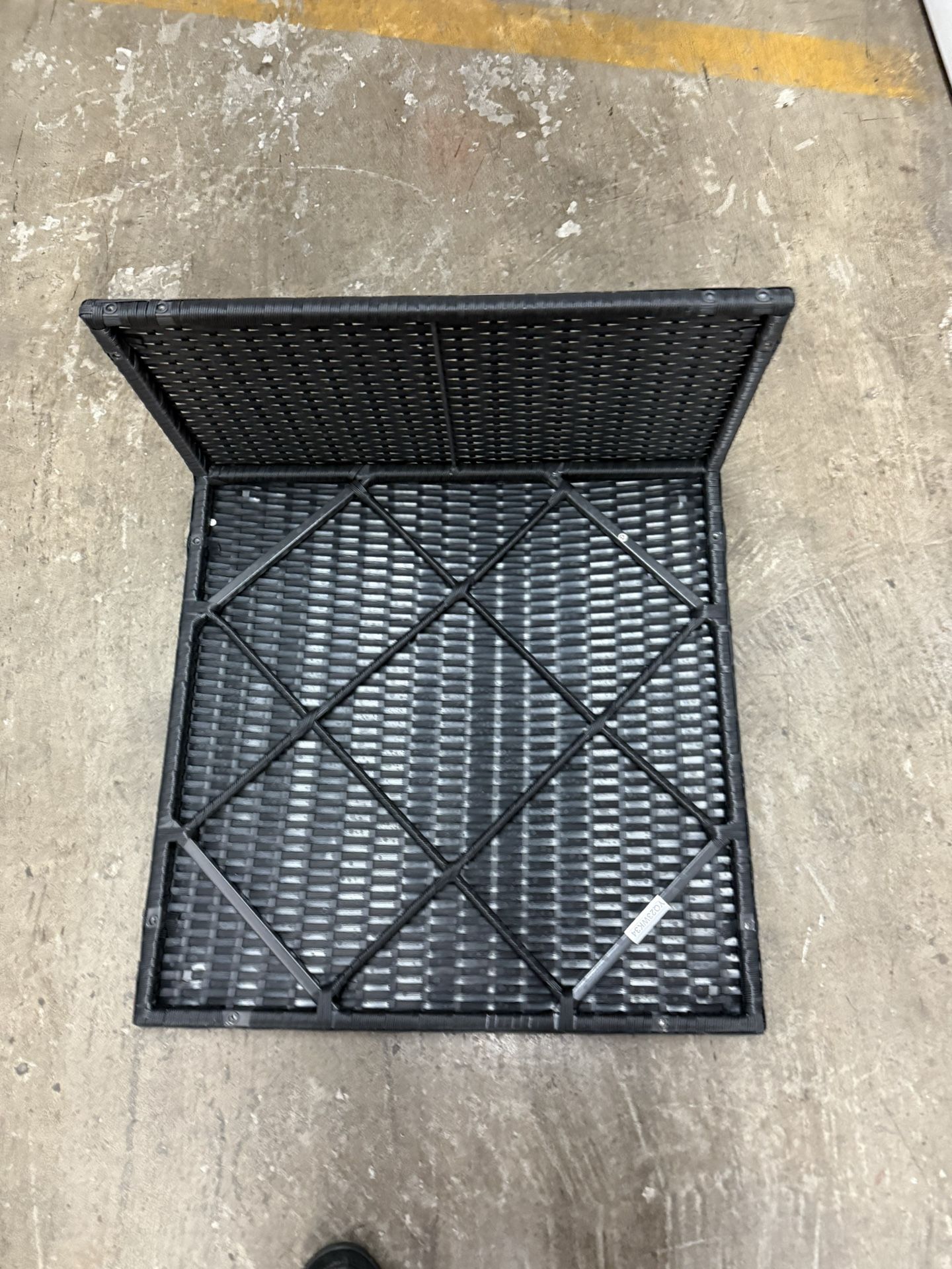 Square Rattan Wicker Coffee Table with Glass Top – New