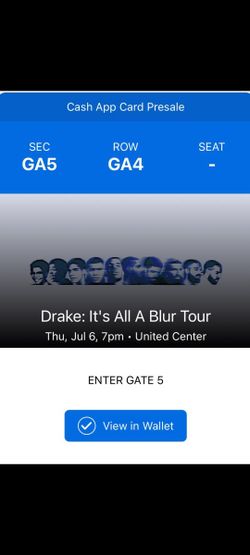 Drake Ticket THUR. 7/6/23