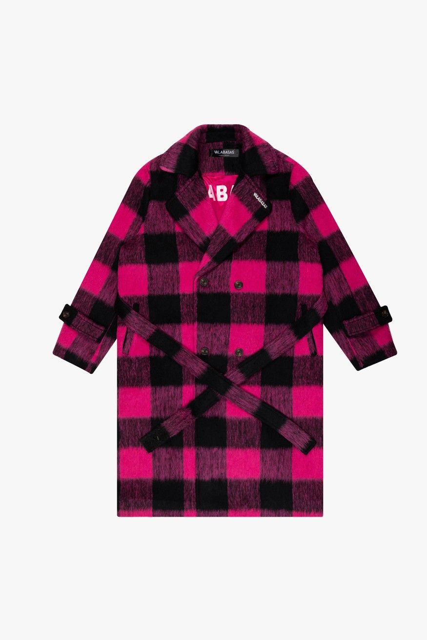 Size XL Pink/Black Valabasas Overcoat 