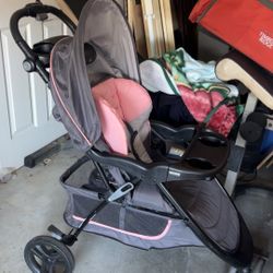 Baby Trend Stroller / Jogger - Gray / Pink 
