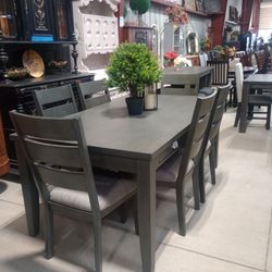 Gorgeous Gray Dining Table Set / Comedores 