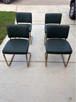vintage cantilever-style chairs