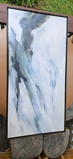 47X24, High Mountain Morning Framed Canvas Print