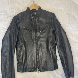 Armani Exchange Leather Jacket Black 