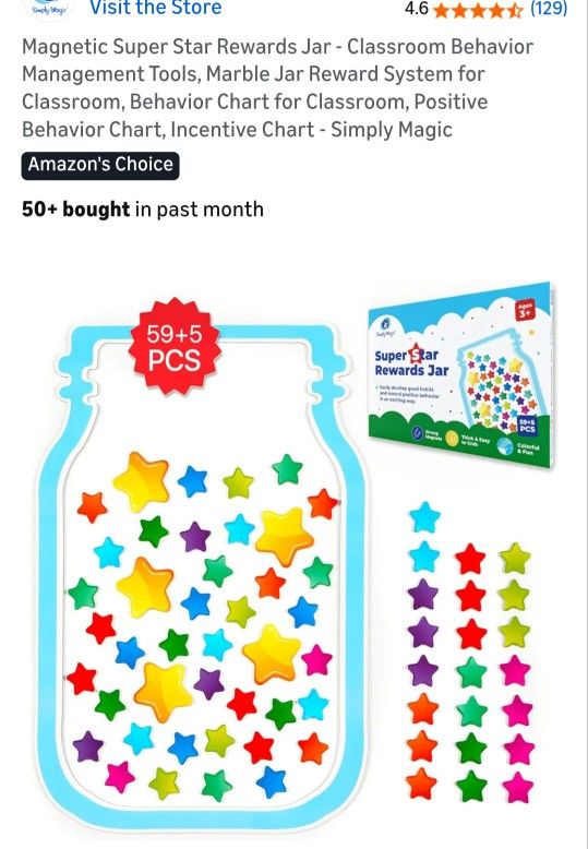 Magnetic Super Star Rewards Jar