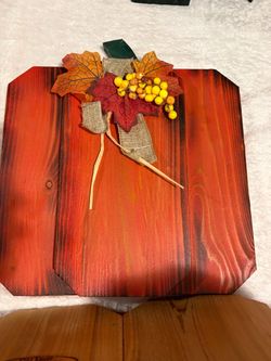 Handmade 12” Wooden Pumpkin Fall Décor – Plain or Thankful Harvest Sign
