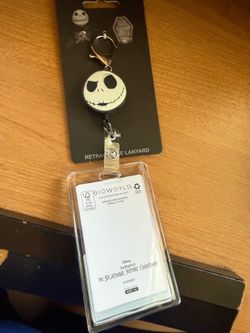 Nightmare before Christmas Jack retractable lanyard ID badge holder