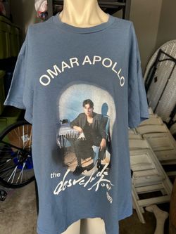 Omar Apollo Shirt Mens XXLarge Desvelado Official Tour Blue 2022 Band Tee as is