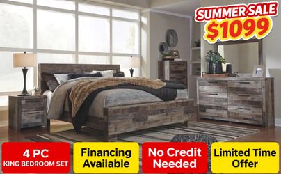 4 PC KING BEDROOM SET