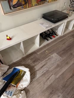 White IKEA Kallax Shelf Unit