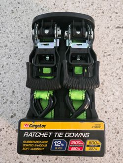CargoLoc Ratchet Tie Downs 2-pack - Brand new