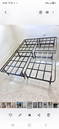 base de cama plegable de metal tipo plataforma