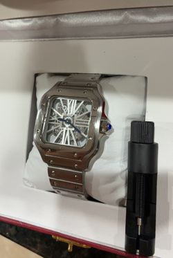 Silver Skeleton Watch