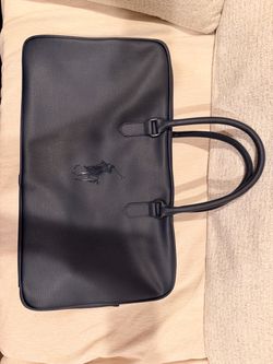 Polo Ralph Lauren Black Leather Tote Bag
