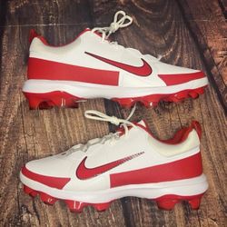 Nike Force Trout 9 Pro MCS Baseball Cleats White Red Men’s Size 14 (FZ0915-104)