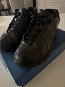 K-Swiss Black Leather Mid-Top Sneakers 8