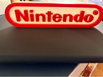 Nintendo logo 3D printed.