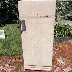 Pink Antique General Electric Refrigerator 1950s