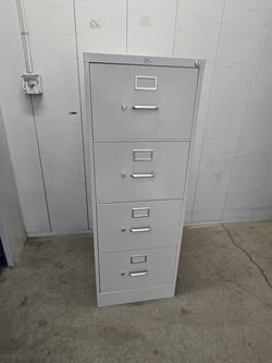 Solid metal file cabinet legal size 18 inches wide