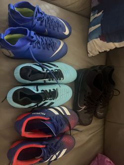Cleats Indoor And Outdoor Almost New Size 5-6 $30 For All