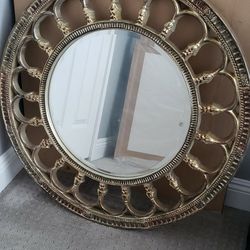 Round Ornate Wall Mirror