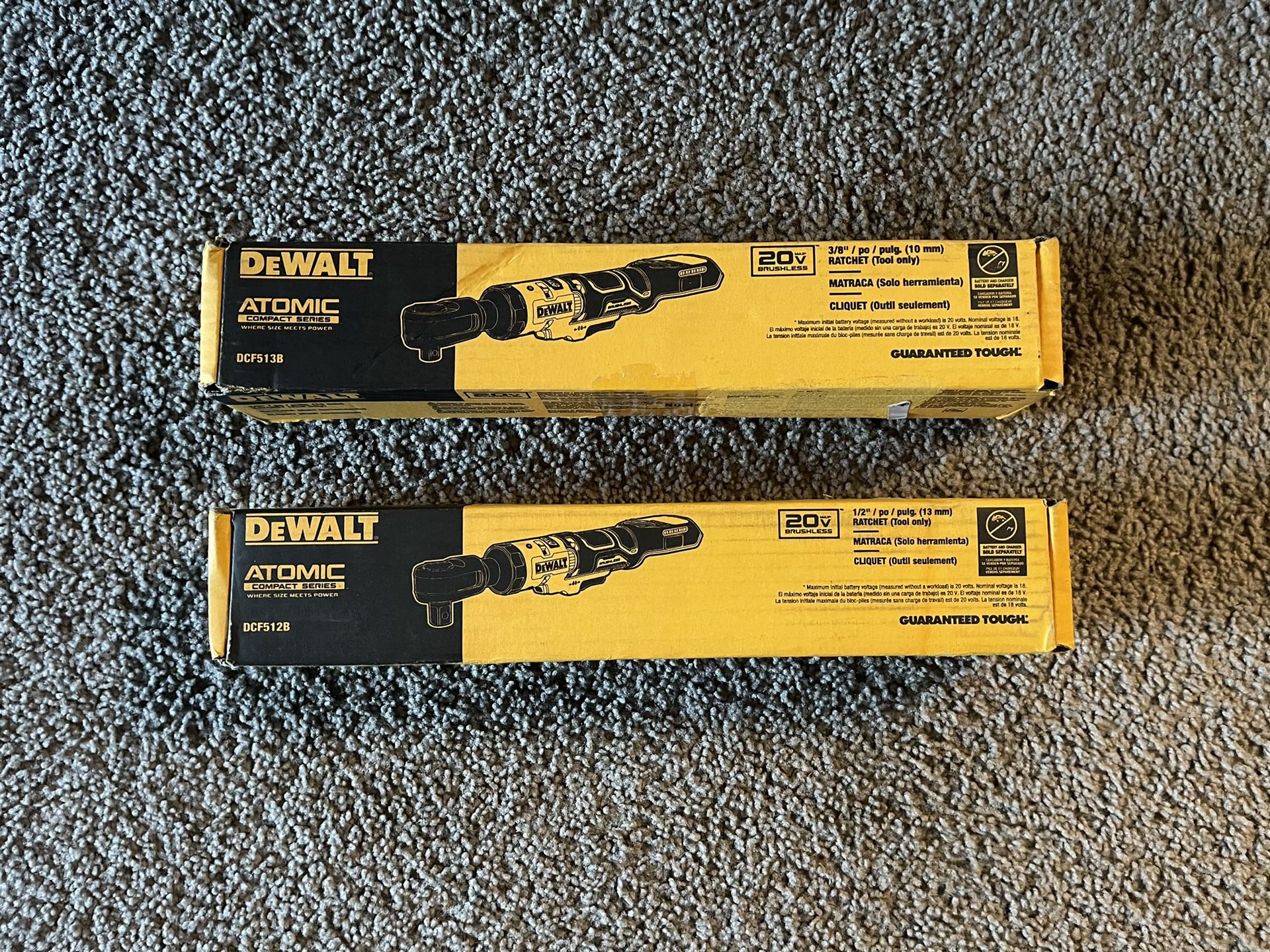 Dewalt 20 V 1/2 Ratchet And 3/8 Ratchet Separate Tools