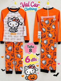 Hello Kitty Halloween Pajama Set Size 8