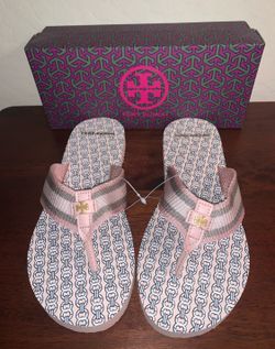 TORY BURCH SIZE 8 BRAND NEW IN BOX COSTAL GEMINI LINK SANDALS