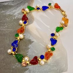 Gold heart bean retro style women's necklace choker gift new
 gift
