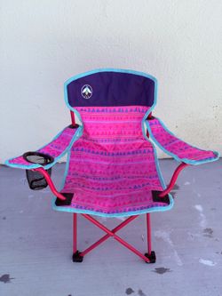 Girl beach camping chair