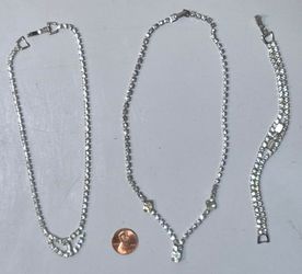 Lot of Costume Diamonds, bracelet, necklaces