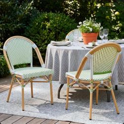 $50!! 🔥 Bay Isle Home Altesa French Bistro Patio Dining Chairs – Set of 2 | NEW IN BOX 🔥