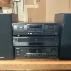 Vintage Stereo System with Onkyo, Yamaha, Pioneer and Paradigm Components 