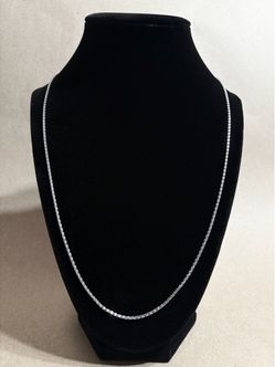 24” 2mm .925 silver popcorn link with rhodium finish⛓️