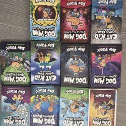 Dog Man & Cat Kid Books (11 total, great shape)