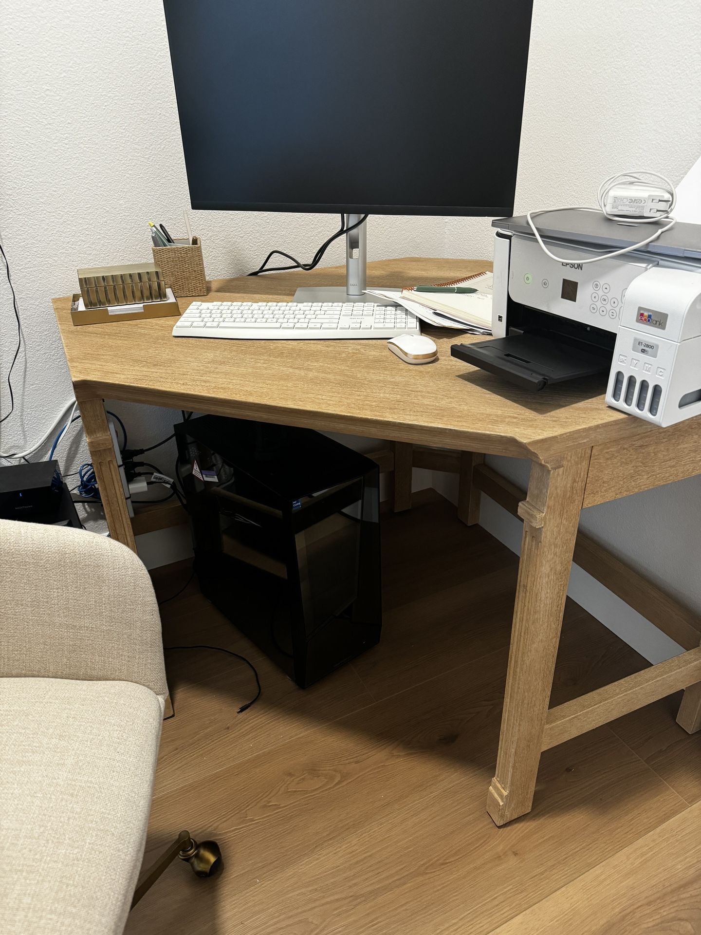 Wood Corner Pottery Barn Desk