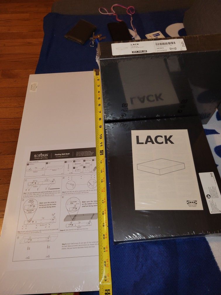 Ikea Lack Shelf Bundle 3 Floating Sheves Total