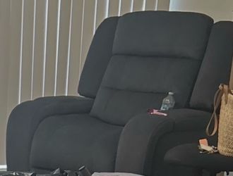 Blue recliner