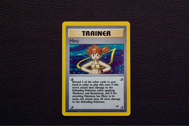 Vintage Misty Trainer Hologram w/ Swirl Pokémon